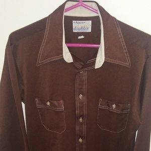 Arrow Doubler Doubler Vintage Polyester Button Up